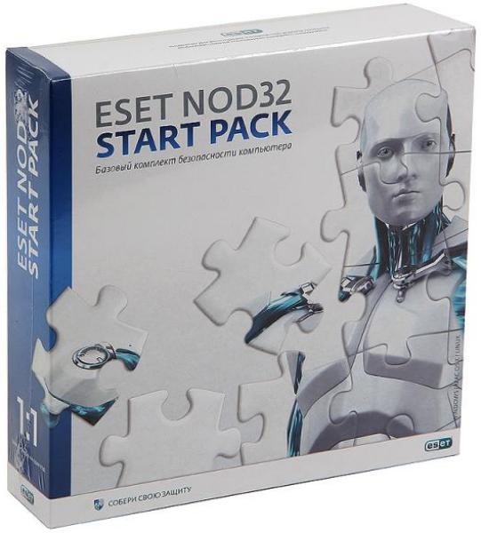 ESET NOD32 START PACK- базовый комплект безопасности компьютера, электронная лицензия на 1 год на 1ПК