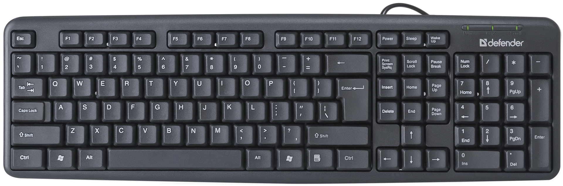 Клавиатура USB ELEMENT HB-520 RU BLACK 45522 DEFENDER