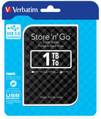 Verbatim 2.5 HDD 1 TB USB 3.0 Store'n'Go Black New