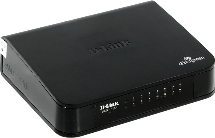 Коммутатор D-Link DES-1016A/E1B, 16-port UTP 10/100Mbps Auto-sensing, Stand-alone, Unmanaged