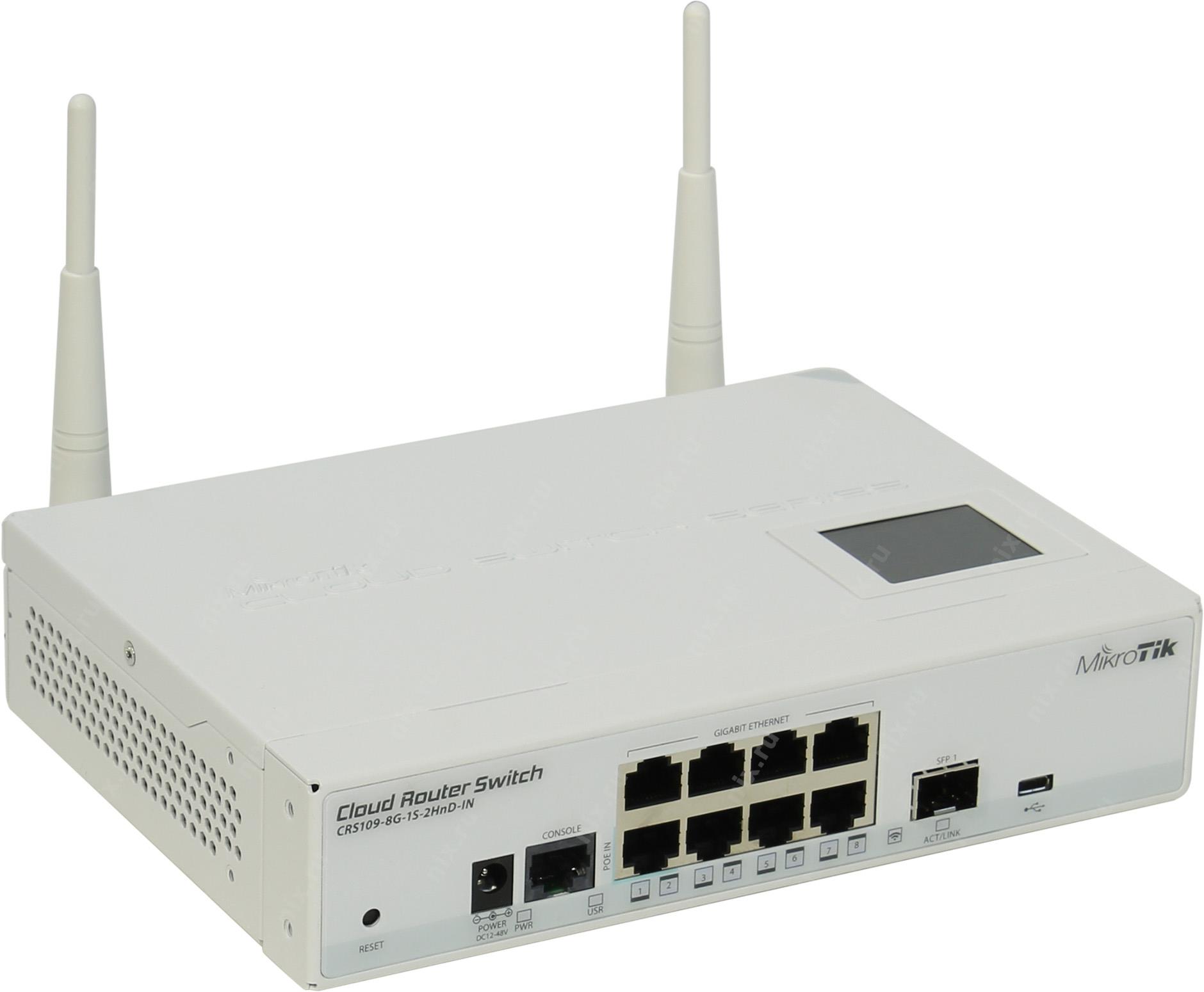 Маршрутизатор 8PORT 1000M CRS109-8G-1S-2HND-IN MIKROTIK