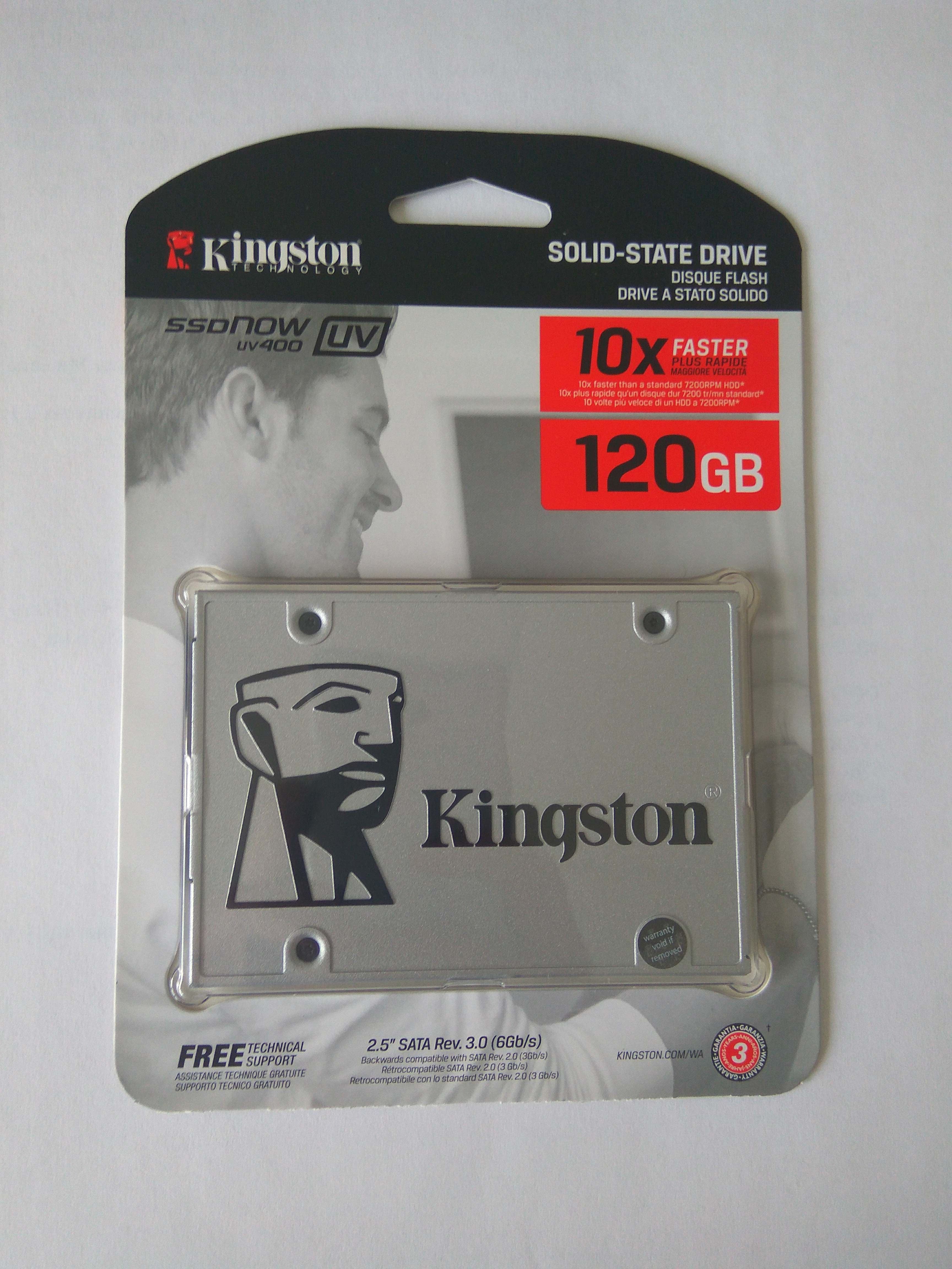 Kingston SSD 120GB SSDNow UV400 SATA 3 2.5 (7mm height) Alone (Retail)