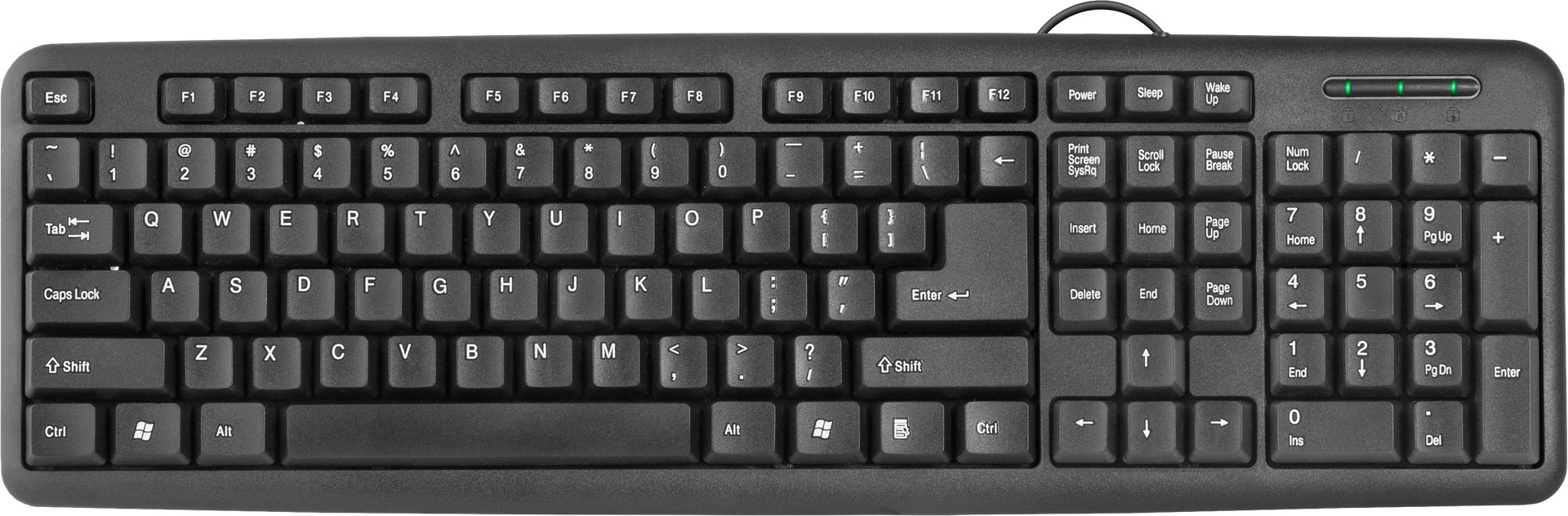 Проводная клавиатура Defender HB-420 RU, черный, полноразмерная